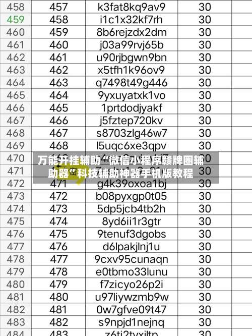 万能开挂辅助“微信小程序赣牌圈辅助器”科技辅助神器手机版教程-第2张图片