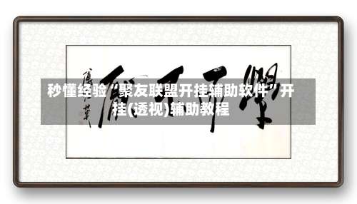 秒懂经验“聚友联盟开挂辅助软件”开挂(透视)辅助教程-第2张图片