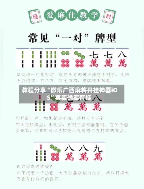 教程分享“微乐广西麻将开挂神器iOS	”其实确实有挂-第1张图片