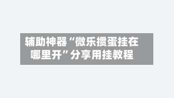 辅助神器“微乐掼蛋挂在哪里开”分享用挂教程-第2张图片