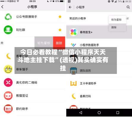 今日必看教程“微信小程序天天斗地主挂下载”(透视)其实确实有挂-第1张图片