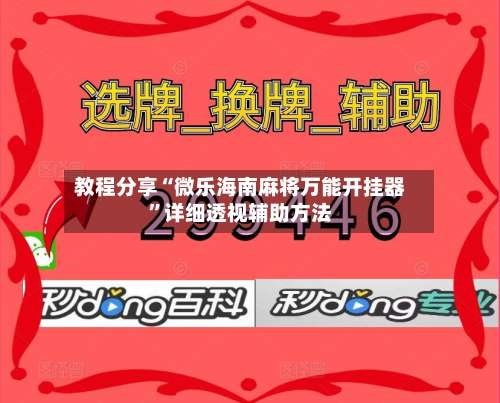 教程分享“微乐海南麻将万能开挂器	”详细透视辅助方法-第2张图片