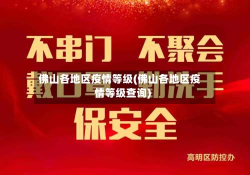 佛山各地区疫情等级(佛山各地区疫情等级查询)-第2张图片