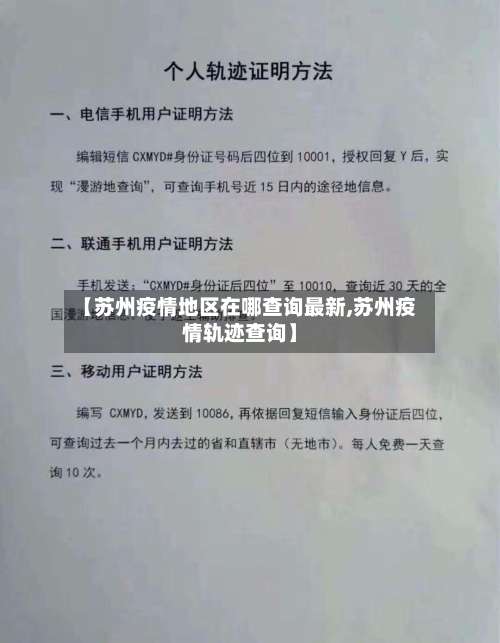 【苏州疫情地区在哪查询最新,苏州疫情轨迹查询】-第2张图片