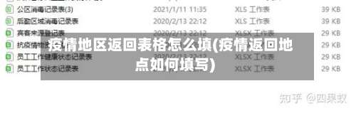 疫情地区返回表格怎么填(疫情返回地点如何填写)-第1张图片