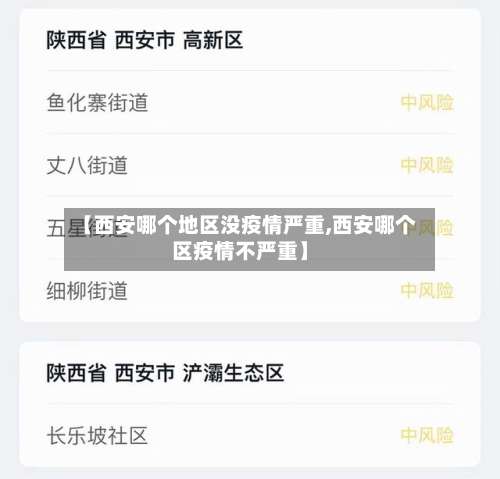 【西安哪个地区没疫情严重,西安哪个区疫情不严重】-第1张图片