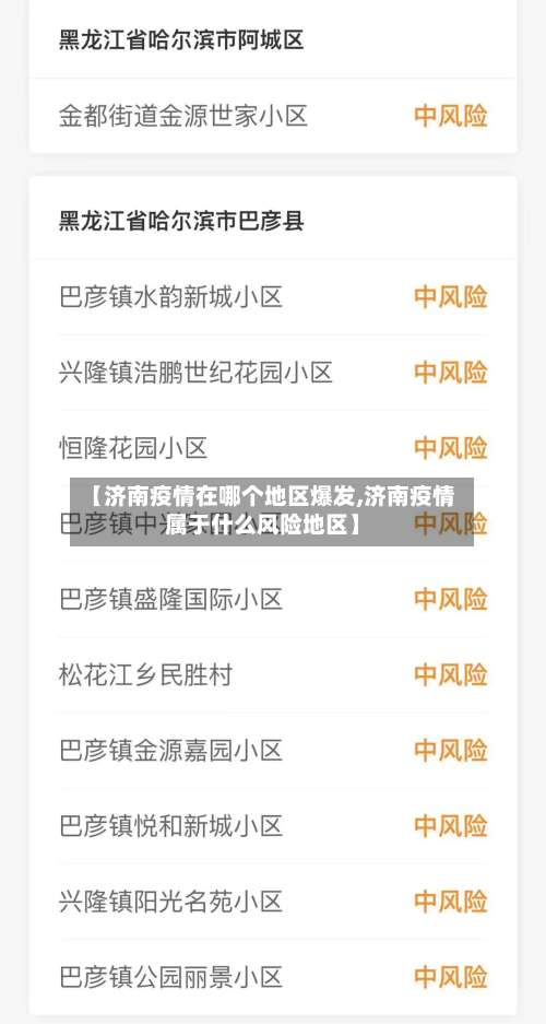 【济南疫情在哪个地区爆发,济南疫情属于什么风险地区】-第1张图片