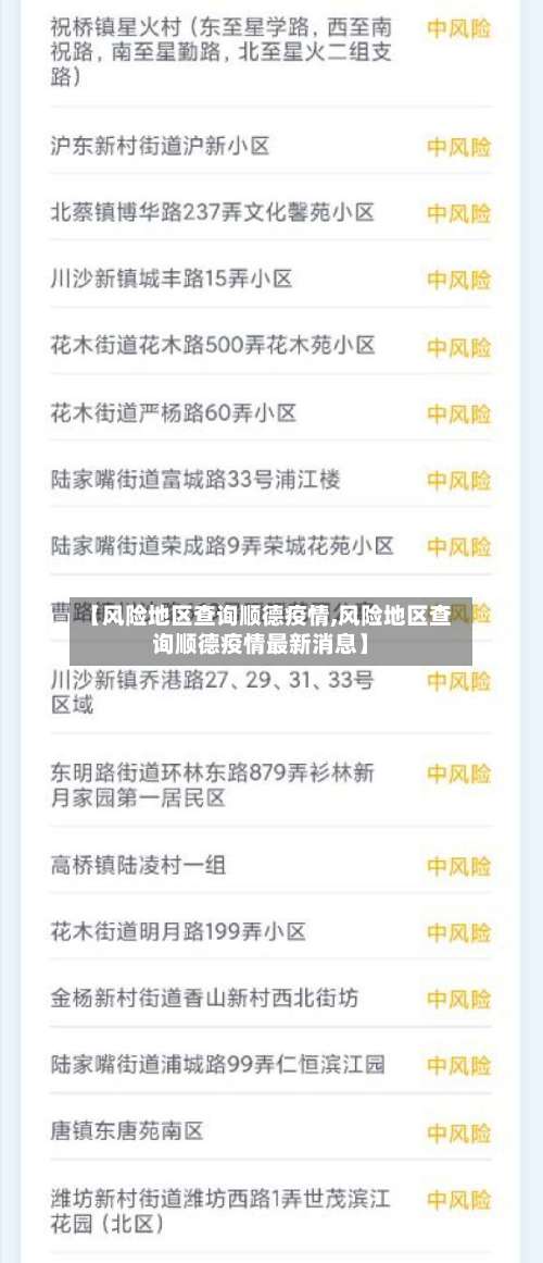【风险地区查询顺德疫情,风险地区查询顺德疫情最新消息】-第2张图片