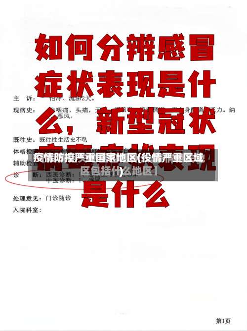 疫情防控严重国家地区(役情严重区域)-第1张图片