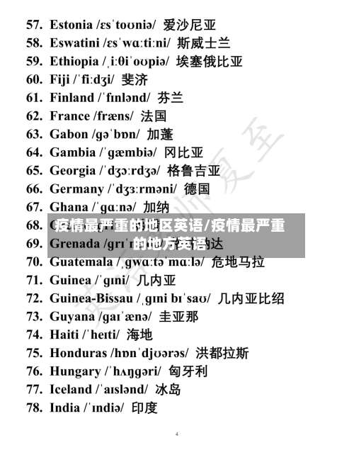 疫情最严重的地区英语/疫情最严重的地方英语-第1张图片