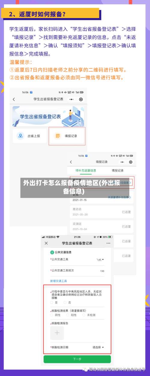 外出打卡怎么报备疫情地区(外出报备信息)-第3张图片