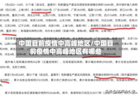 中国目前疫情中高峰地区/中国目前疫情中高峰地区有哪些-第2张图片