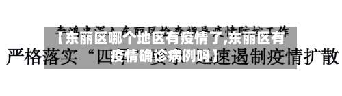 【东丽区哪个地区有疫情了,东丽区有疫情确诊病例吗】-第1张图片