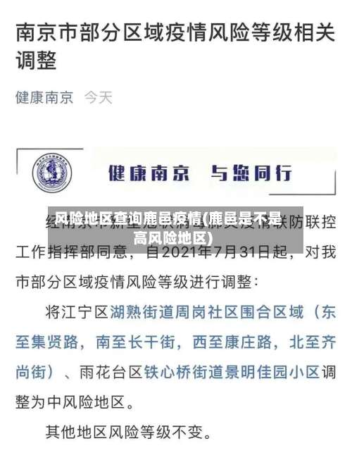 风险地区查询鹿邑疫情(鹿邑是不是高风险地区)-第2张图片